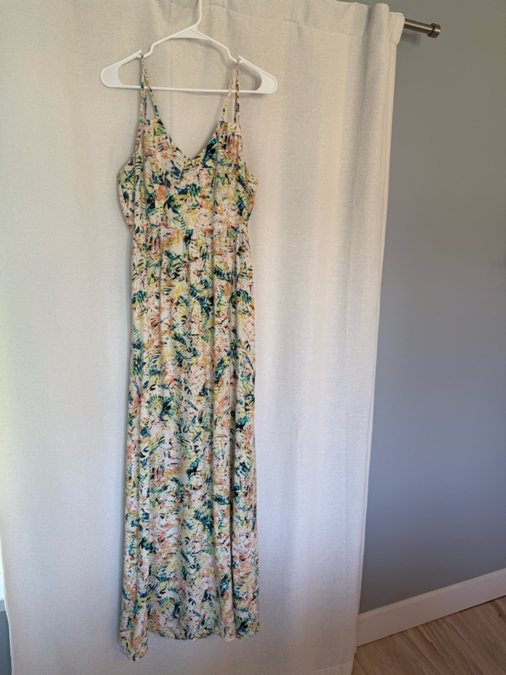 Parker Floral Maxi Dress in Cream, Green and Pink